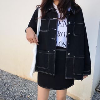 Denim Jacket / A-Line Denim Skirt