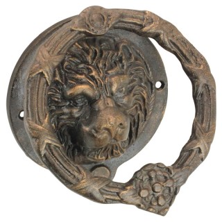 Design Toscano Pride of the Lions Foundry Cast Iron Lion Door Knocker - SP2106