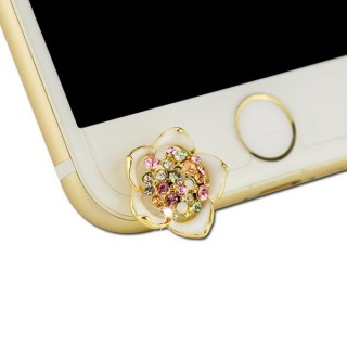 Diamond Crystal Flower 3.5mm Dust Plug For iPhone 6s 6 Plus 5s SE Android Smartphone