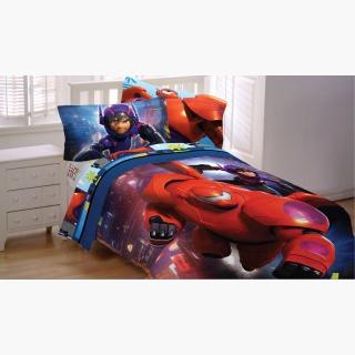 Disney Big Hero 6 Full Bedding Set - 5pc Baymax Robot Prodigy Comforter and Sheets