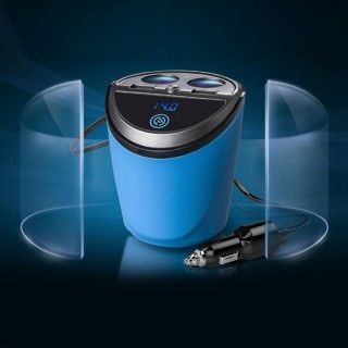 Dual USB Car Charger With Voltage Current Display Car Cup Holder 2 Port Car Cigarette Lighters