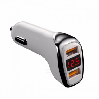 Dual USB Multifunctional Digital Display Car Charger Displaying Voltage And Current For IOS Android