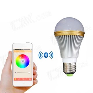 E27 7W Colorful Light Bluetooth Smart LED Lamp Bulb for IOS / Android