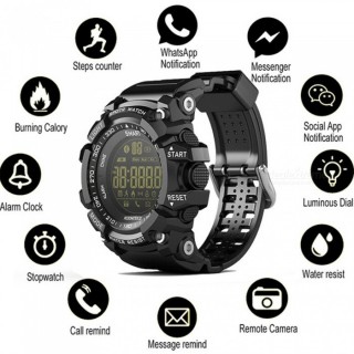 EX16 Digital Fitness SmartWatch Waterproof Pedometer Calories Calculator Outdoor Sport Smart Watch W