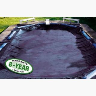 Economy In-Ground Pool Winter Cover - 16' x 36' - Pool Size With 13 Blue 8ft. Double Water Tubes