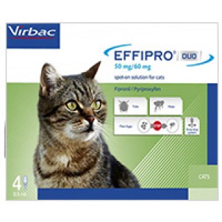 Effipro DUO Spot-On for Cats 4 PACK