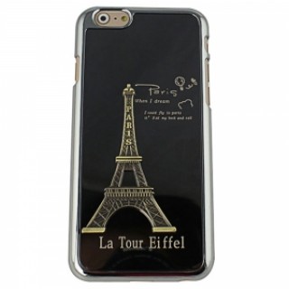 Eiffel Tower Pattern Plastic + Aluminum Alloy Protective Case for 4.7
