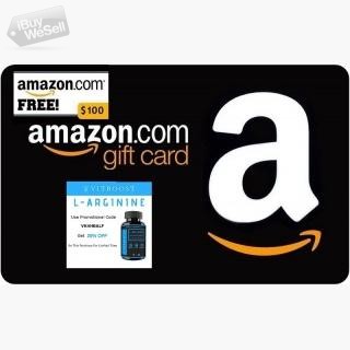 Enter for Free to Win a $100 Amazon Gift Card and L Arginine 1200mg Nitric Oxide Supplement