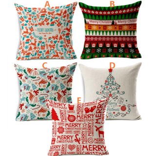  European Christmas Sofa Office Cushion Cover 5 Designs Christmas Pillow Cover Christmas Gifts