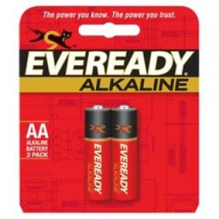 Eveready Batteries A91BP-2 Alkaline Batteries AA - Pack Of 12