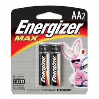 Eveready Energizer Batteries EVEE91BP2 Max Alkaline Batteries- AA- 2 Battery Display Pack