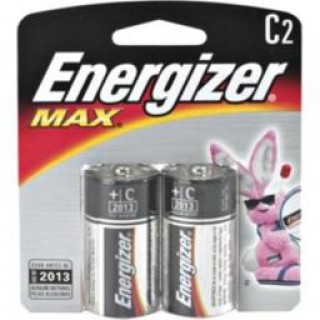 Eveready Energizer Batteries EVEE93BP2 Max Alkaline Batteries- C- 2 Battery Display Pack