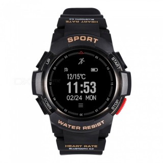 F6 IP68 Waterproof Smart Watch Smartwatch with GPS, Pedometer, Heart Rate Monitor, Fitness Tracker -