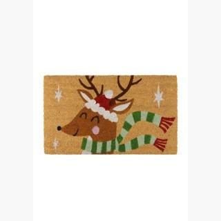 Festive Reindeer Christmas Doormat