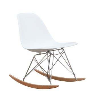 Fine Mod Imports Rocker Side Chair, White