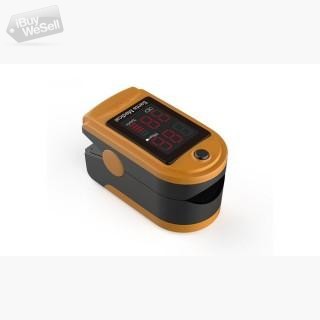 Finger Pulse Oximeter LED Orange with Black Case