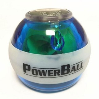 Fitness Body Building Odometer Booster Power LED Wrist Ball Grip Round Ball Blue