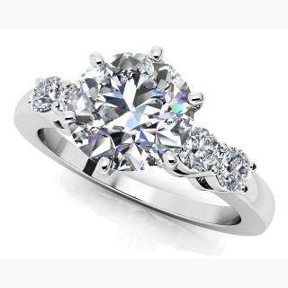 Five Across 6 Prong Engagement Ring