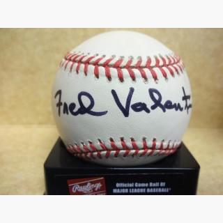 Fred Valentine Autographed Baseball - Senators In Sharpie A l W coa