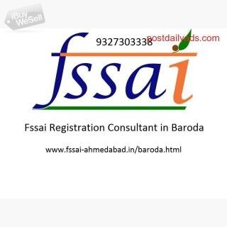 Fssai registration online in baroda