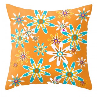 Funky Flowers Throw Pillow