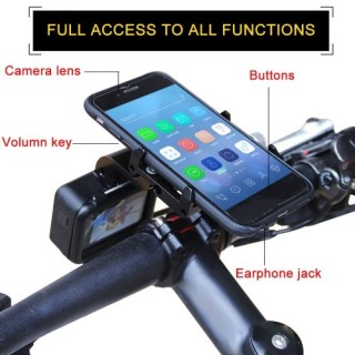 GUB Universal Bike Handlebar Holder Mount Aluminum Phone Holder Stand for 3.5-6.2 Inch Phone GPS Act