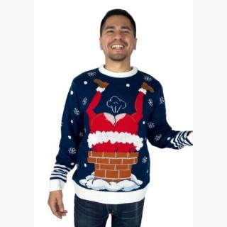 Gassy Santa Sound Button Ugly Christmas Sweater