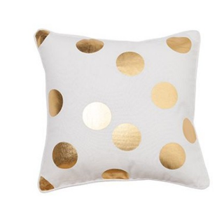 General Eclectic Cushion Gold Spot White