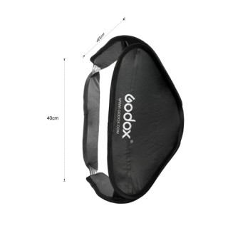 Godox 40 * 40cm / 15" * 15" Softbox Diffuser with  S-type Bracket Bowens Holder for Speedlite Flash