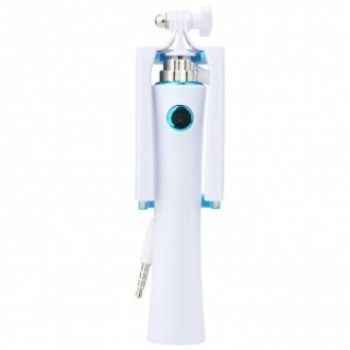 Handheld Wired Selfie Stick Monopod Extendable for iPhone Android Phone Blue