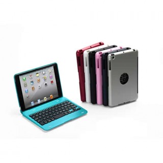 Hard Shell iPad Mini Case with Bluetooth Keyboard - SEA Blue