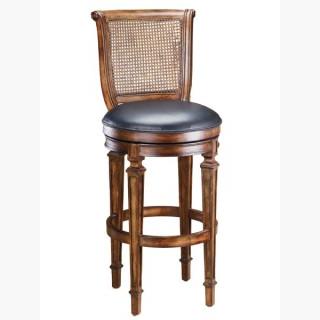 Hillsdale 61908 Dalton Cane Back Counter Stool With Leather Seat