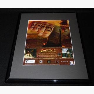 Indiana Jones Emperor's Tomb 2003 Framed 11x14 ORIGINAL Advertisement PS2 XBox