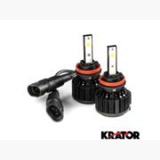 Krator LED H11 Headlight Conversion Bulbs 40W 4000LM Light Bulb Xtra Bright 6000K White with Built-I