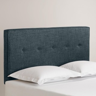 Linen Donnon Upholstered Headboard: Gray - Fabric - King Headboard by World Market Charcoal/King