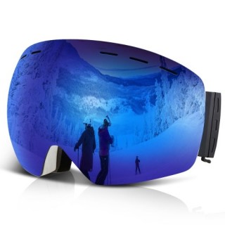 Lixada Ski Snowboard Goggles OTG Anti-fog UV Protection Snow Goggles