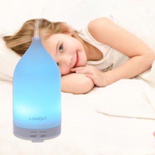 Lixada UL Certification Ultrasonic Aroma Diffuser 100ml Air Humidifier LED Night Light Color Changin