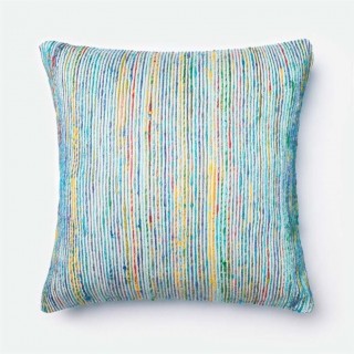 Loloi 1'10 x 1'10 Cotton Poly Pillow in Blue