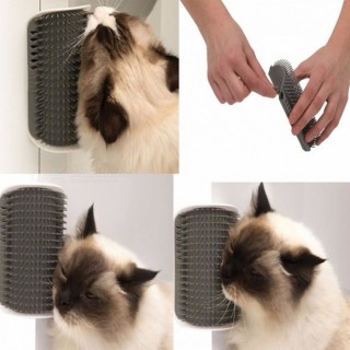 Lovely Pet Supplies Cat Massage Device, Self Groomer Cat Nip Pet Toy With Cat Brush Comb
