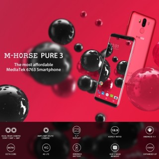 M-HORSE Pure 3 4G Smartphone 4GB 64GB EU Plug (Black)
