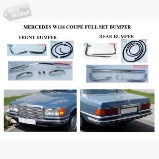 Mercedes W116 EU style stainless steel bumpers (1972-1981)
