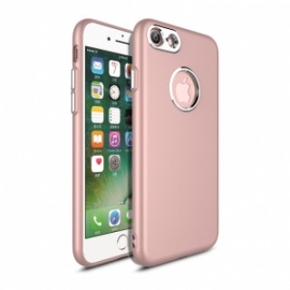 Metallic paint buttons TPU Soft Phone Case for iPhone 7/8- Rose Golden