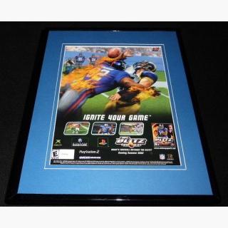 Michael Strahan NFL Blitz 2003 PS2 Xbox Framed 11x14 ORIGINAL Advertisement