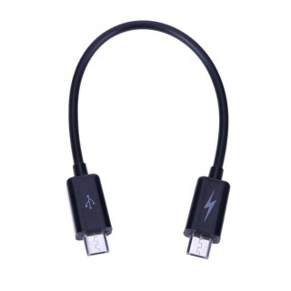Micro USB Male to Male Adapter Cable Cord for Android Phone Tablet (Black)