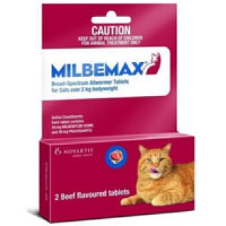 Milbemax For Cats For Cats 2Kg-8kg 2 Tablet