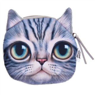 Mini Cute Cat Shape Bag Wallet Purse Billfold Burse with Zipper