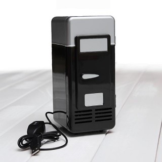 Mini USB LED PC Fridge Refrigerator Drink Cans Food Cooler Warmer ES9P