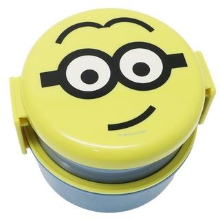Minions Round Lunch Box 500ml (with Fork)