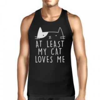 My Cat Loves Me Mens Tank Top Cute Cat Graphic For Cat Lovers