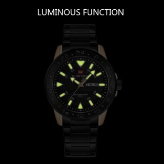 NAVIFORCE Sport Quartz Watch 3ATM Water-resistant Men Watches Luminous Wristwatch Male Calendar